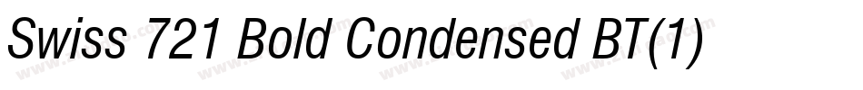 Swiss 721 Bold Condensed BT(1)字体转换